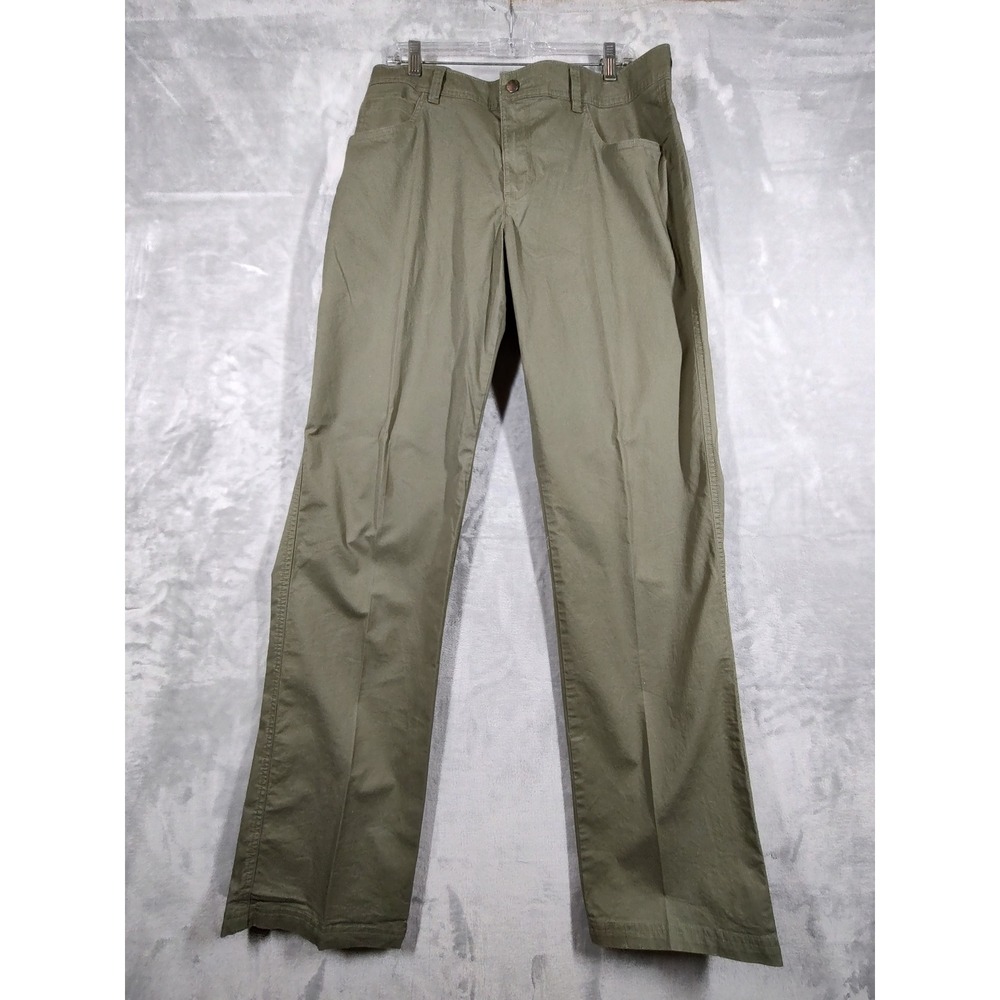 Columbia Mens Regular Fit Pants 34x34 Olive Green Stretch Cotton Hiking AM0449